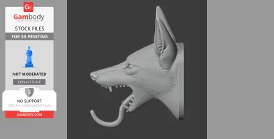Jackal HEAD WALL HANGER COAT AND KEY HOLDER HOOK
