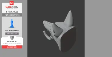 Jackal HEAD WALL HANGER COAT AND KEY HOLDER HOOK