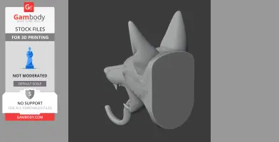 Jackal HEAD WALL HANGER COAT AND KEY HOLDER HOOK