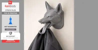 Jackal HEAD WALL HANGER COAT AND KEY HOLDER HOOK