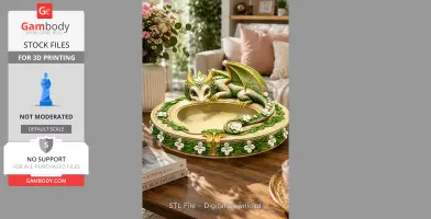 Spring Blossom Dragon Bowl STL File for 3D Print
