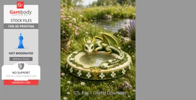 Spring Blossom Dragon Bowl STL File for 3D Print