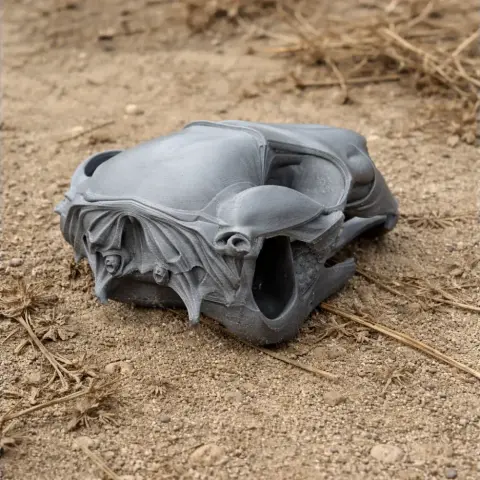 Black Wallaroo Skull
