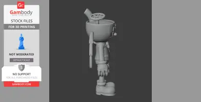 3D model of a Cuphead character with wings and a cup-shaped head, viewed from the side.
