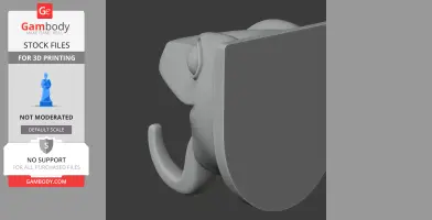 3D model of a newt's head with a hook for hanging keys or coats.