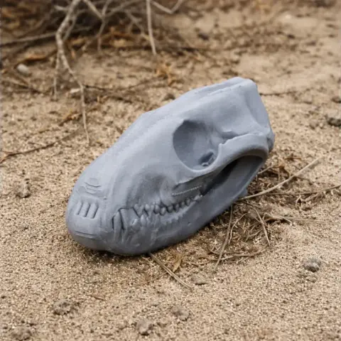 Bronze Quoll Skull