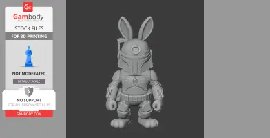 Bugs Bunny Boba Fett Ring Figure