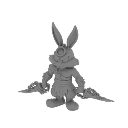 Bugs Bunny Kratos Ring Figure.stl