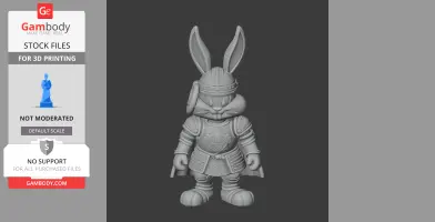 Bugs Bunny Medieval Knight Ring Figure