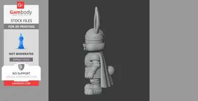 Bugs Bunny Medieval Knight Ring Figure