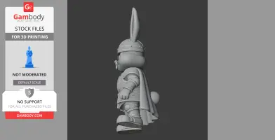 Bugs Bunny Medieval Knight Ring Figure