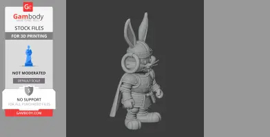 Bugs Bunny Medieval Knight Ring Figure