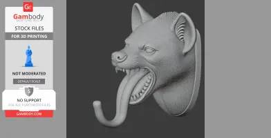 Hyena HEAD WALL HANGER COAT AND KEY HOLDER HOOK
