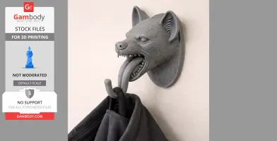 Hyena HEAD WALL HANGER COAT AND KEY HOLDER HOOK