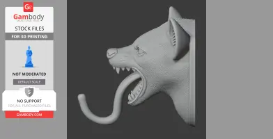 Hyena HEAD WALL HANGER COAT AND KEY HOLDER HOOK