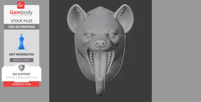 Hyena HEAD WALL HANGER COAT AND KEY HOLDER HOOK