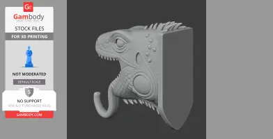 Iguana HEAD WALL HANGER COAT AND KEY HOLDER HOOK
