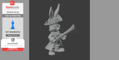 Bugs Bunny Pirate Ring Figure