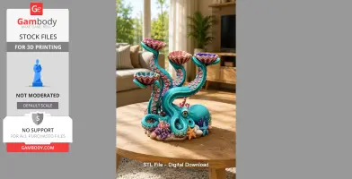 Ocean Tentacle Treasure Organizer STL File for 3D Print