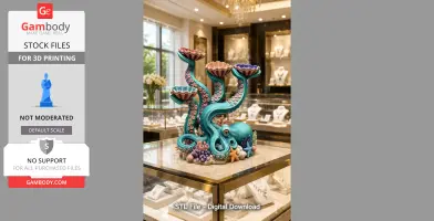 Ocean Tentacle Treasure Organizer STL File for 3D Print