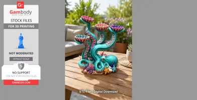 Ocean Tentacle Treasure Organizer STL File for 3D Print