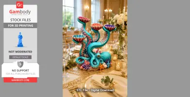 Ocean Tentacle Treasure Organizer STL File for 3D Print