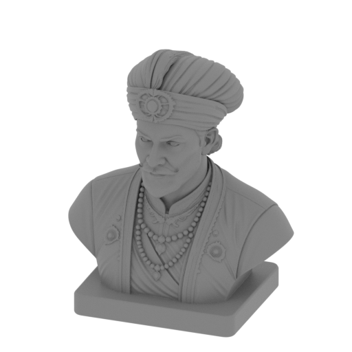 Akbar the Great Bust.stl