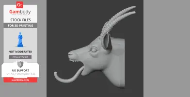 Gazelle HEAD WALL HANGER COAT AND KEY HOLDER HOOK