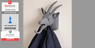 Gazelle HEAD WALL HANGER COAT AND KEY HOLDER HOOK