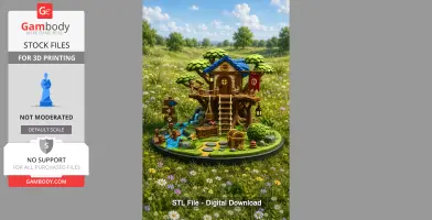 Enchanted Woodland Treehouse STL File for 3D Print