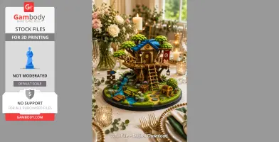Enchanted Woodland Treehouse STL File for 3D Print
