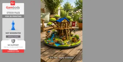 Enchanted Woodland Treehouse STL File for 3D Print
