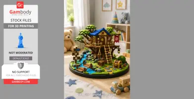 Enchanted Woodland Treehouse STL File for 3D Print