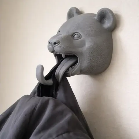 Panda HEAD WALL HANGER COAT AND KEY - Animal Wall Hook STL