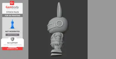 Bugs Bunny Robocop Ring - Mashup Figure STL