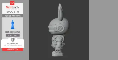 Bugs Bunny Robocop Ring - Mashup Figure STL