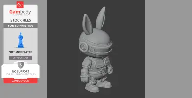 Bugs Bunny Robocop Ring - Mashup Figure STL