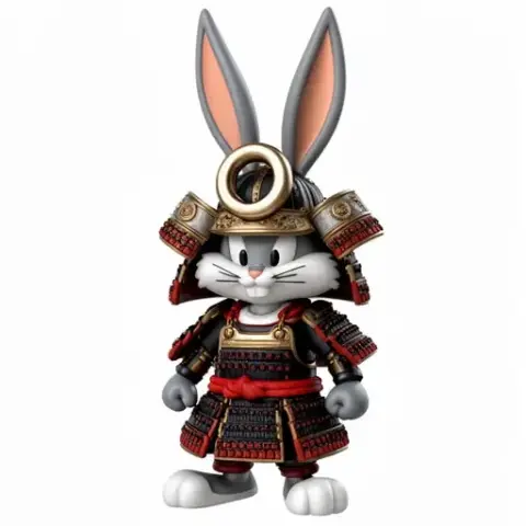 Bugs Bunny Samurai Ring - Mashup Figure STL