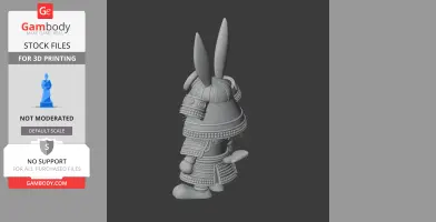 Bugs Bunny Samurai Ring - Mashup Figure STL