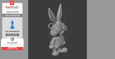 Bugs Bunny Steampunk Ring - Mashup Figure STL