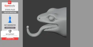 Salamander HEAD WALL HANGER COAT AND - Animal Wall Hook STL