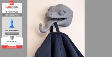 Salamander HEAD WALL HANGER COAT AND - Animal Wall Hook STL