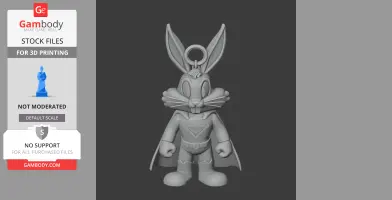 Bugs Bunny Superman Ring - Mashup Figure STL