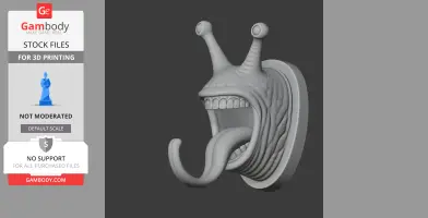 Snail HEAD WALL HANGER COAT AND KEY - Animal Wall Hook STL