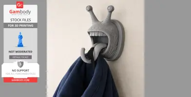 Snail HEAD WALL HANGER COAT AND KEY - Animal Wall Hook STL