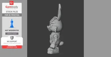 Bugs Bunny Terminator Ring - Mashup Figure STL