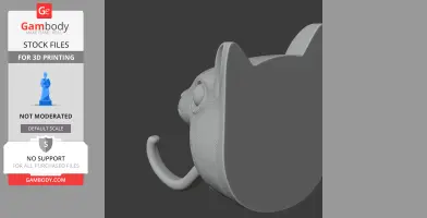 Squirrel Head Wall Hanger Coat and - Animal Wall Hook STL