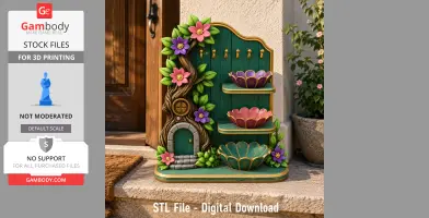 Fantasy Fairy Key Holder and Bow Shelf STL File for 3D Print