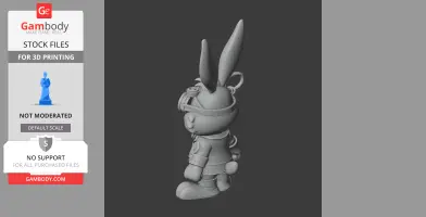 Bugs Bunny Steampunk Ring Figure - Mashup Figure STL