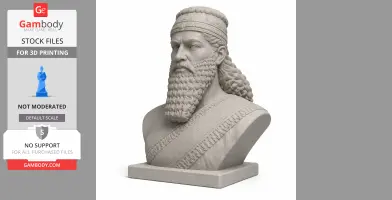 Ashurbanipal Bust - Historical Warrior STL